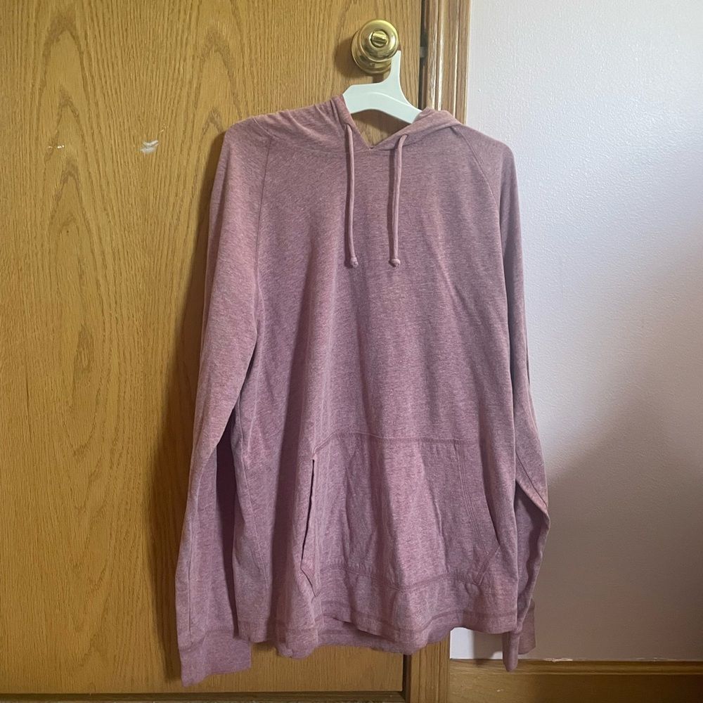 Mens light red thin hoodie